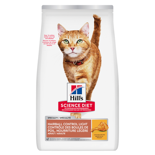 Contrôle des boules de poils léger adulte poulet - nourriture sèche pour chat