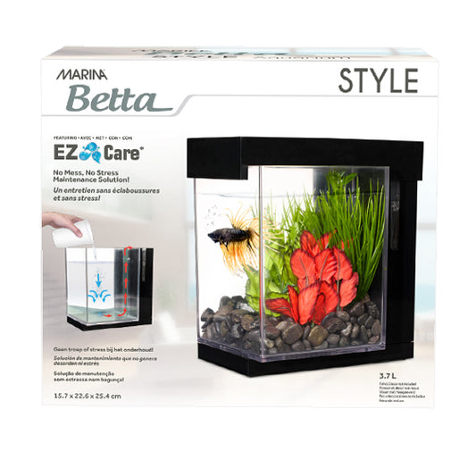 Aquarium Style pour betta, noir 3,7 L