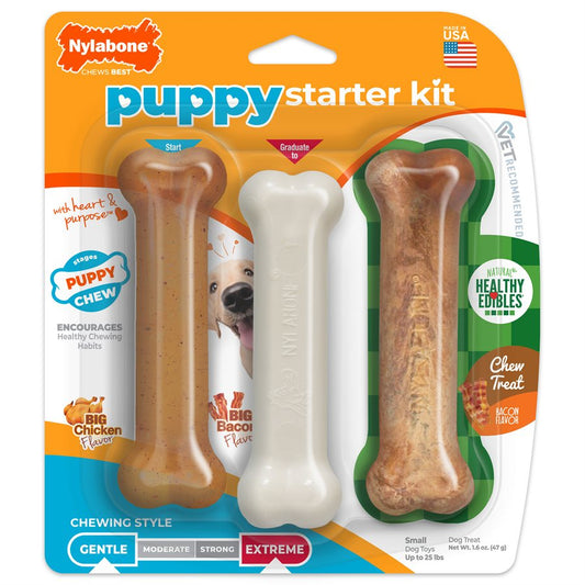 Trousse de départ pour chiot saveur de poulet régulière paquet de 3 - jouet pour chiot