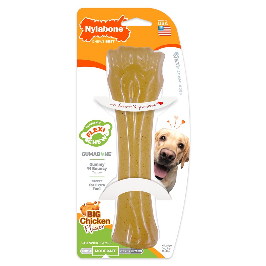 Os à mâcher Moderate Chew souple saveur de poulet pour chien - Nylabone