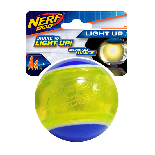 Balle de tennis Blaze à DEL, bleu et vert, diam. 8,3 cm