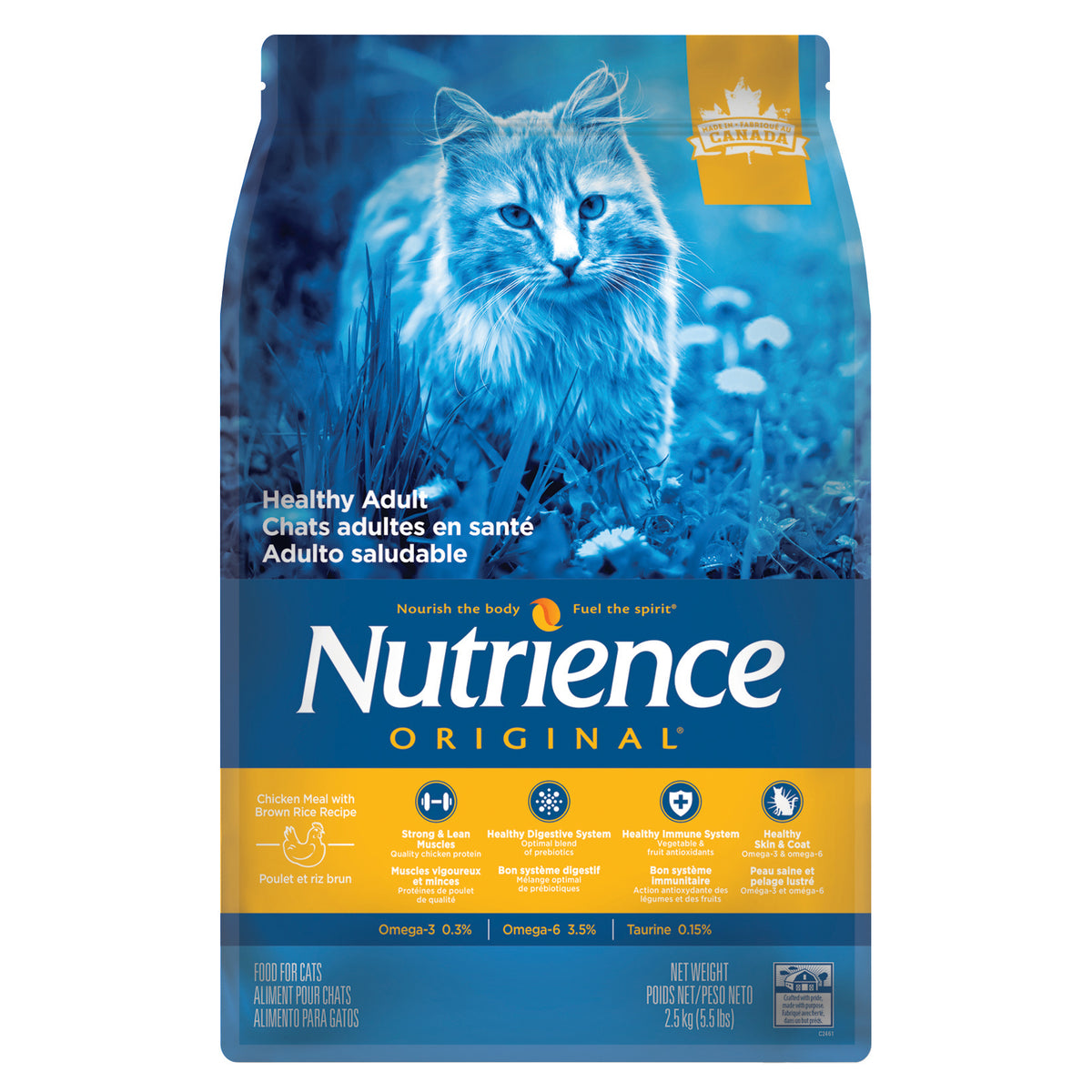 Nourriture sèche pour chats adultes Original, poulet et riz brun