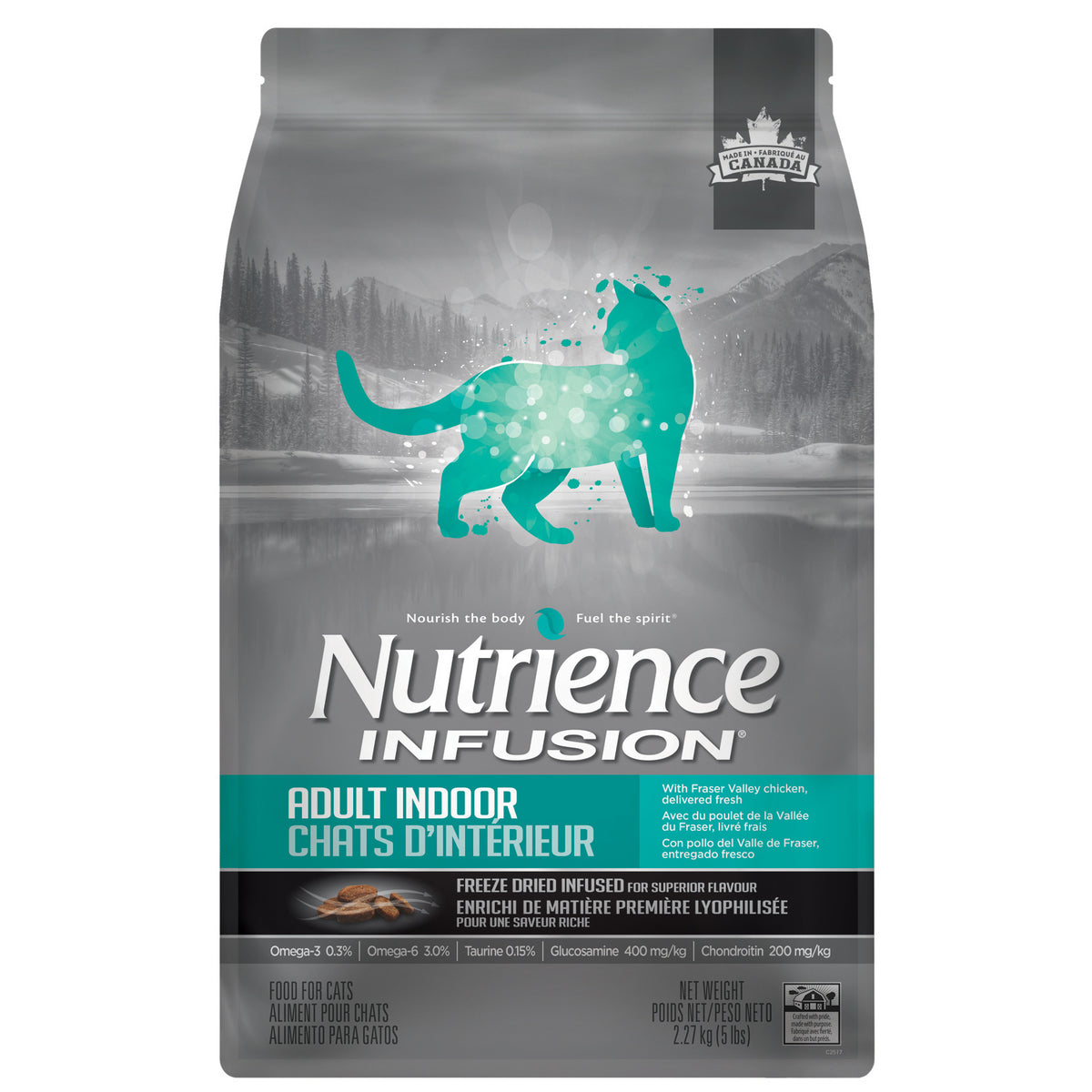 Nourriture sèche pour chats adultes d'intérieur Infusion, poulet
