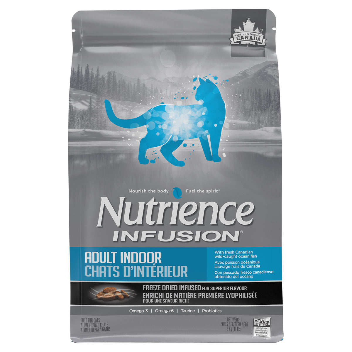 Nourriture sèche pour chats adultes d'intérieur Infusion, poisson océanique