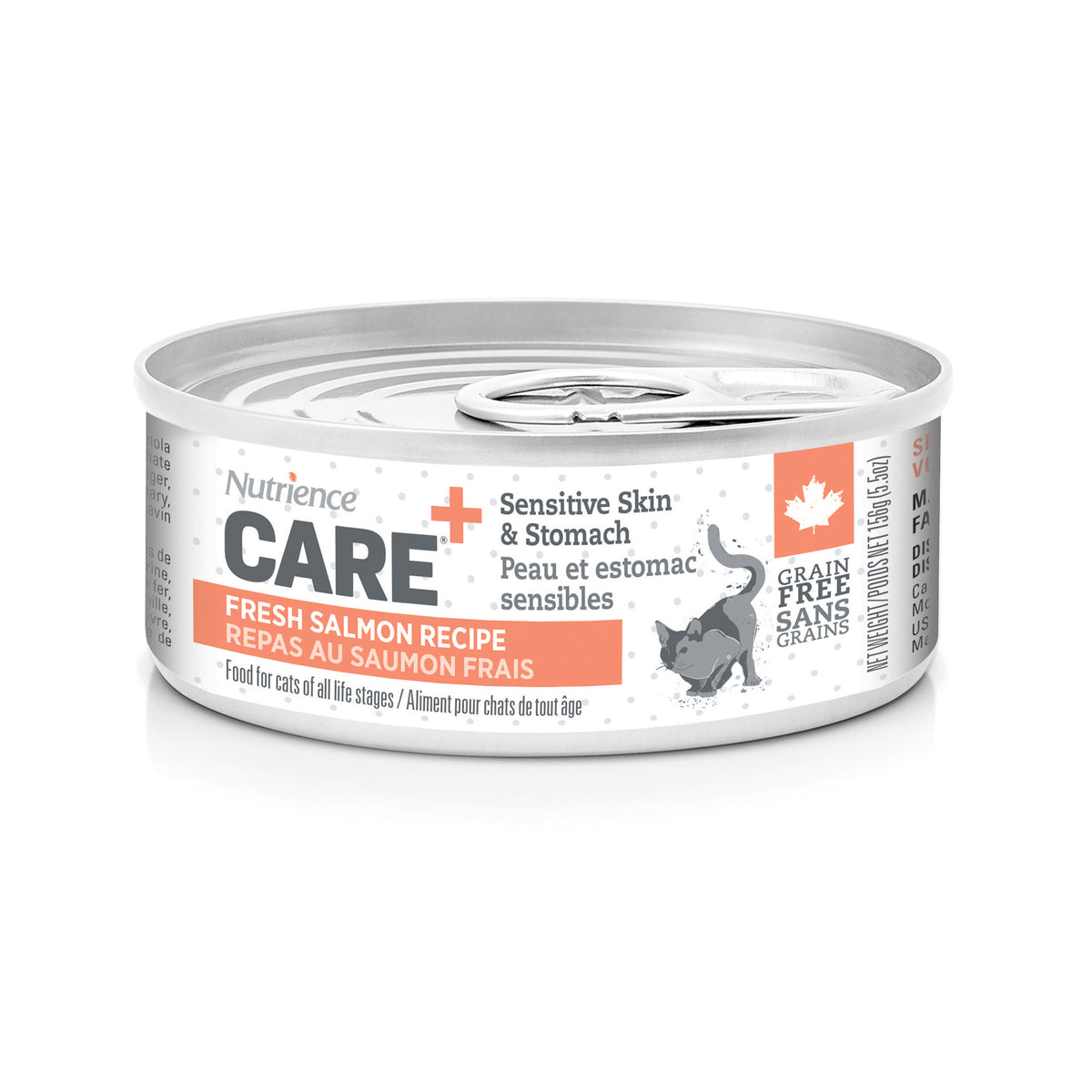 Pâté pour chats Care Peau et estomac sensibles, saumon frais 156 g