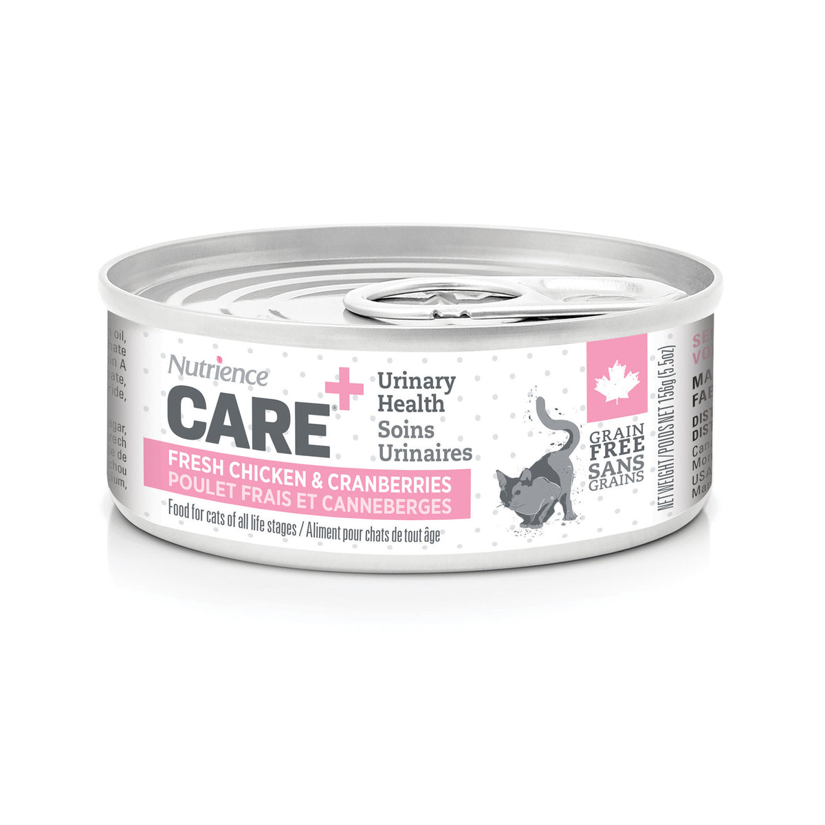 Pâté pour chats Care Soins urinaires, poulet frais et canneberges 156 g