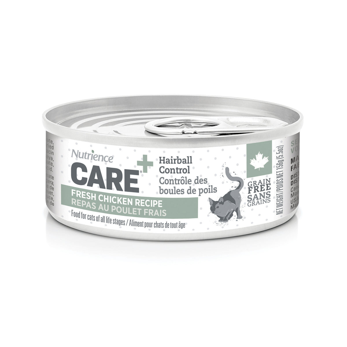 Pâté pour chats Care Contrôle des boules de poils, poulet frais 156 g