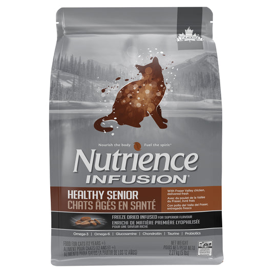 Nourriture sèche pour chats âgés Infusion, poulet