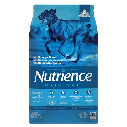 Nourriture sèche Original pour chiens adultes de grande race, poulet et riz brun 11,5 kg