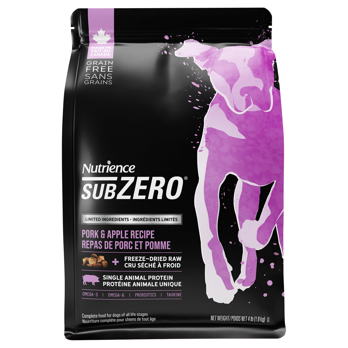 Nourriture sèche SubZero à ingrédients limités pour chiens