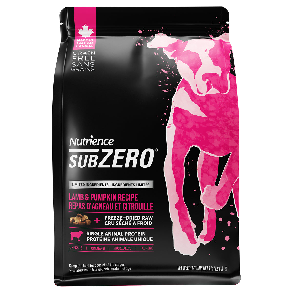 Nourriture sèche SubZero à ingrédients limités pour chiens