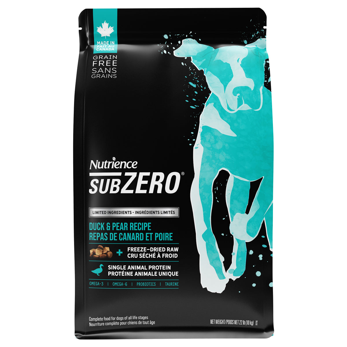 Nourriture SubZero ingrédients limités au canard et poire pour chien - Nutrience