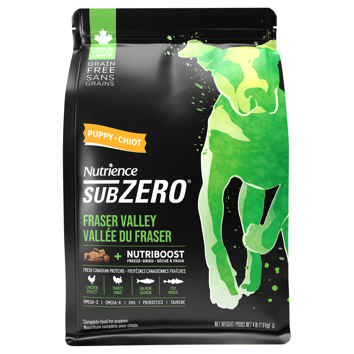 Nourriture sèche Sans grains SubZero pour chiots, Vallée du Fraser