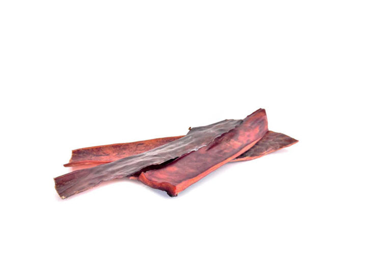 Gâterie à mâcher jerky aplati de collagène de bœuf 11-12 po pour chien (à l'unité)