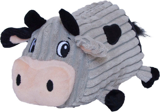 Vache en peluche Fattiez gris moyen