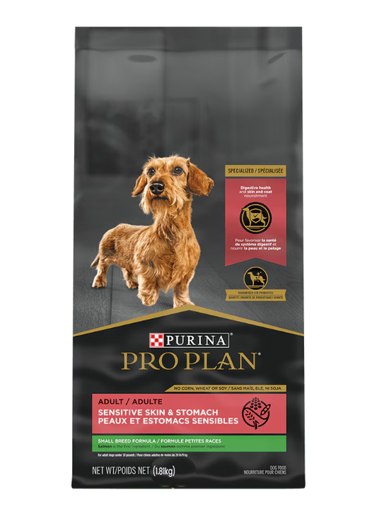 Nourriture sèche pour chien adulte petite race peau et estomac sensibles
