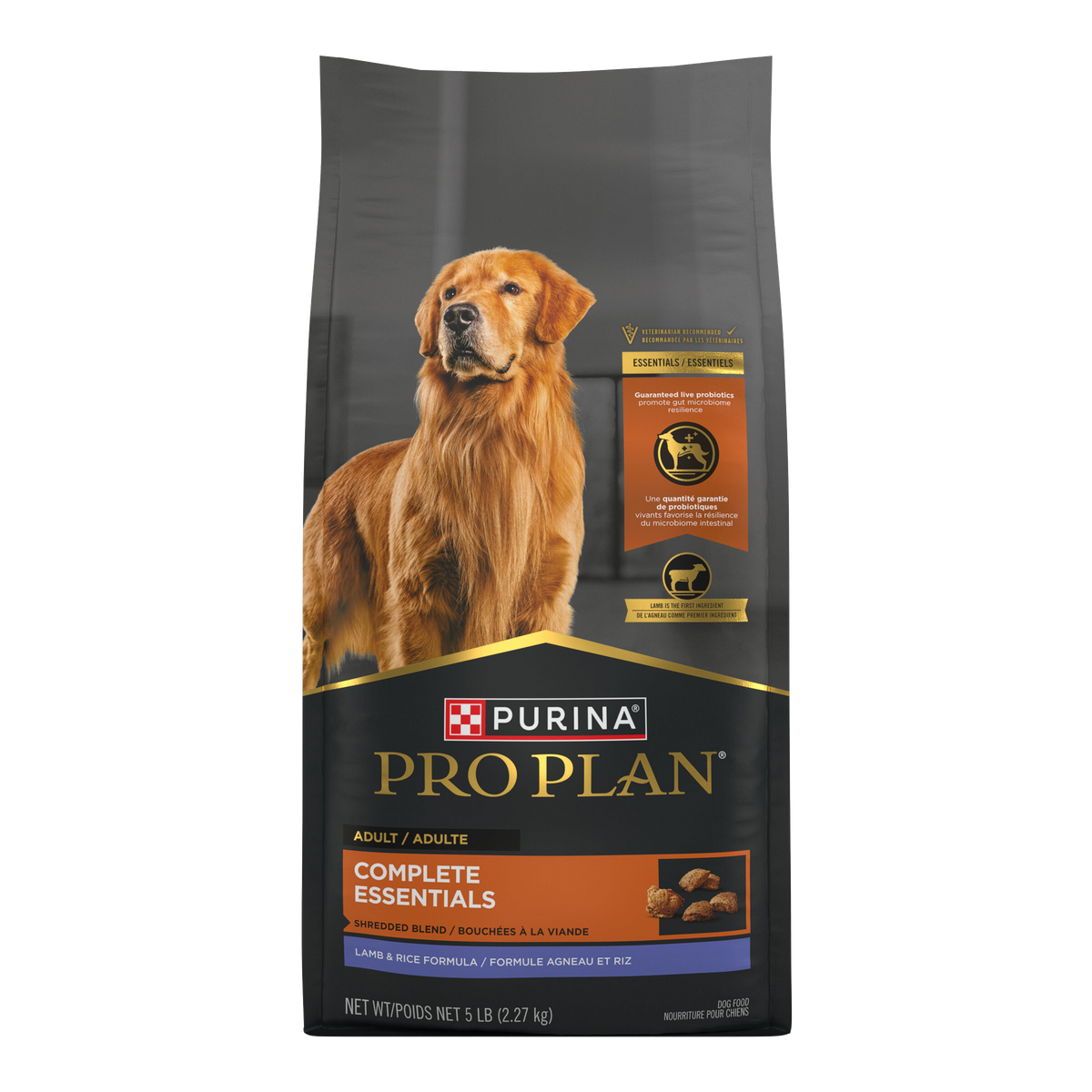 Nourriture sèche pour chien adulte bouchées à la viande