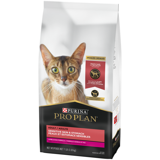 Nourriture sèche pour chat peau et estomac sensibles