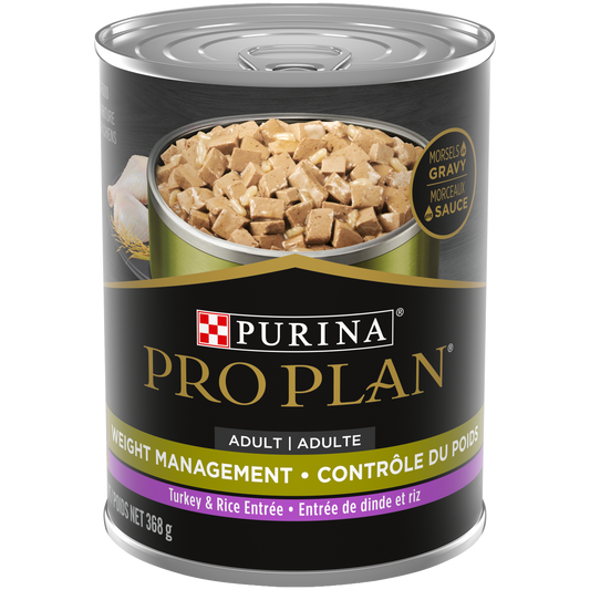 Nourriture humide pour chien adulte contrôle du poids, dinde en sauce 368 g