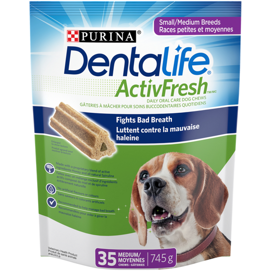 Gâteries dentaires ActivFresh pour chien petit et moyen 745 g