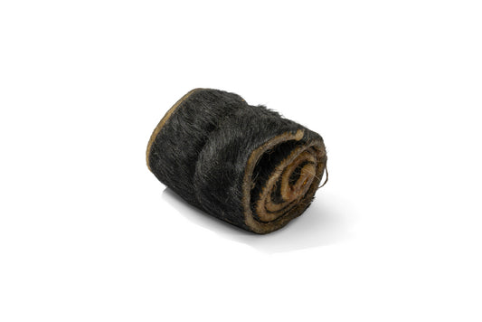 Rouleau de peau de bœuf avec poils pour chien