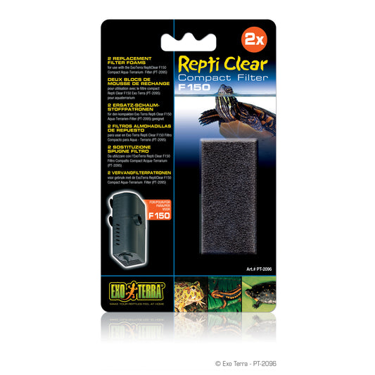 Mousse de rechange pour filtre compact Repti Clear F150 (paquet de 2)