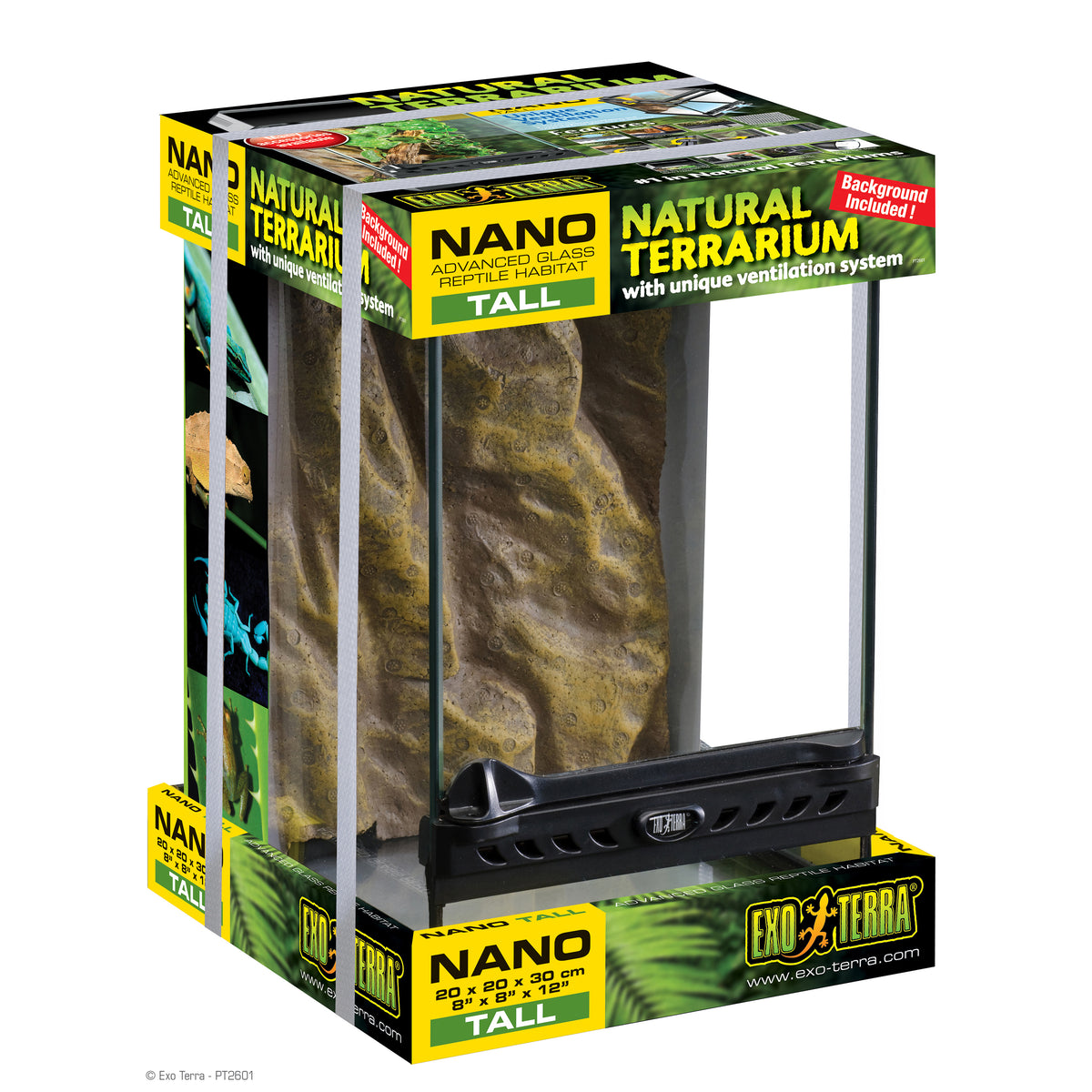Terrarium en verre nano haut, 20 x 20 x 30 cm