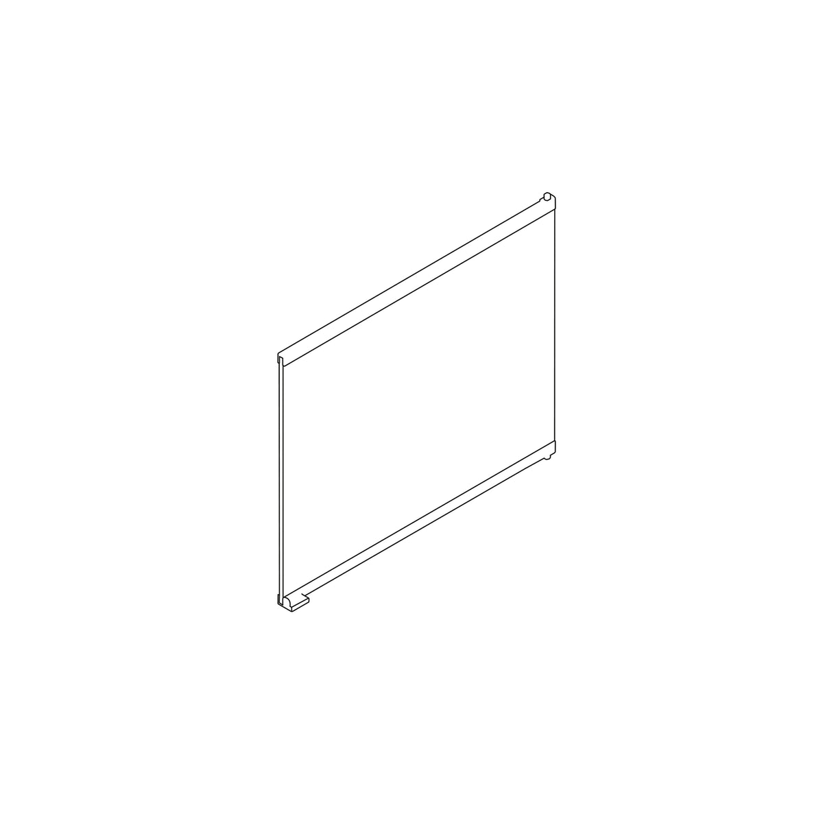 Porte de rechange en verre droite pour terrarium Vista 90 (PT2587)