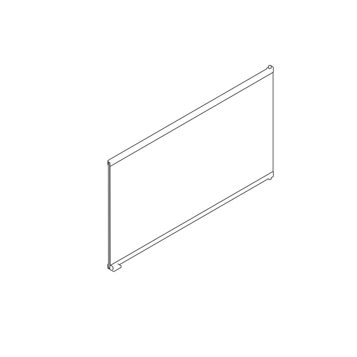 Porte de rechange en verre droite pour terrarium Vista 120 (PT2588)