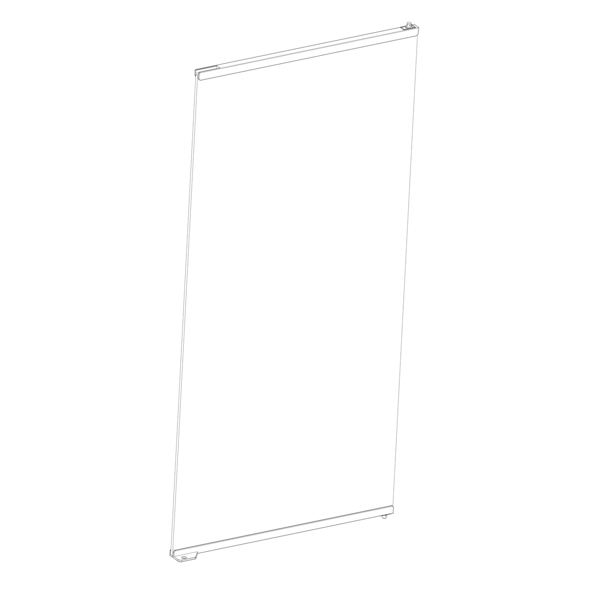 Porte de rechange en verre droite pour paludarium professionnel moyen/très haut (PT4410)