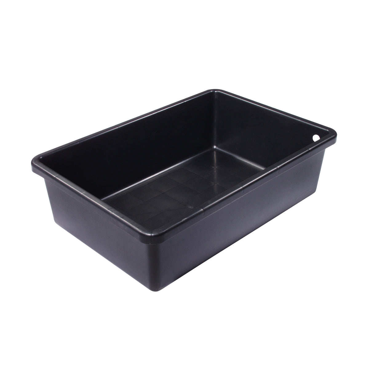Bac rectangulaire en plastique résistant noir, 105 x 72 x 30 cm 227 L