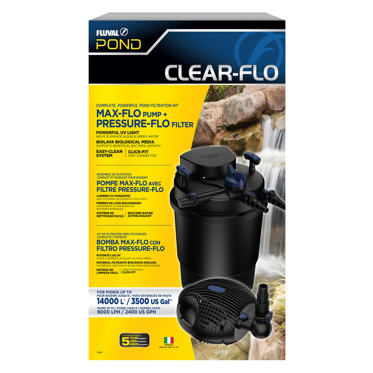 Filtre équipé Clear-Flo pour bassin