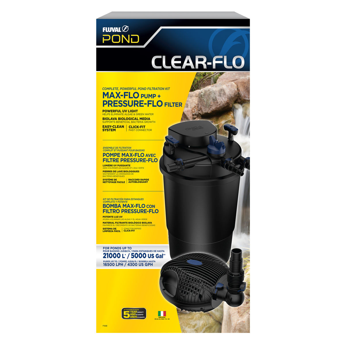 Filtre équipé Clear-Flo pour bassin