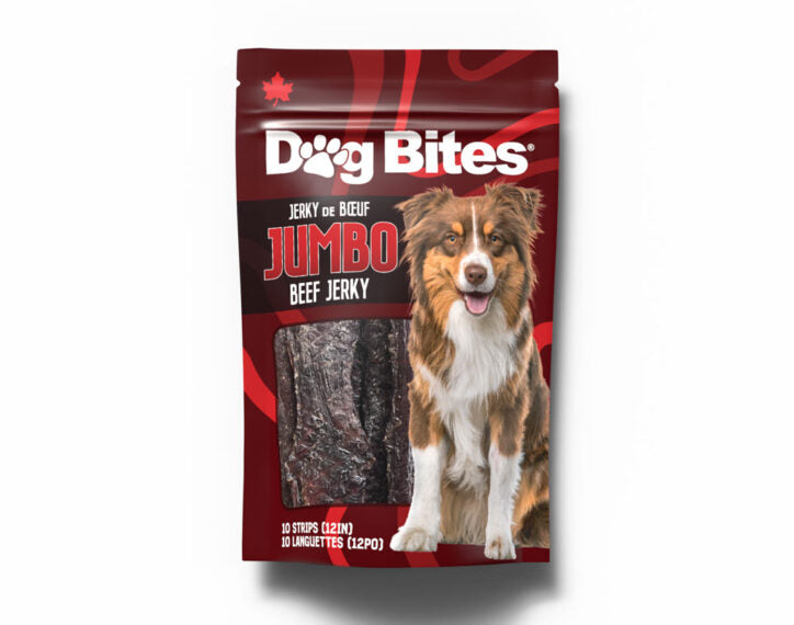 Jerky de bœuf jumbo Dog Bites 12 po (paquet de 10)
