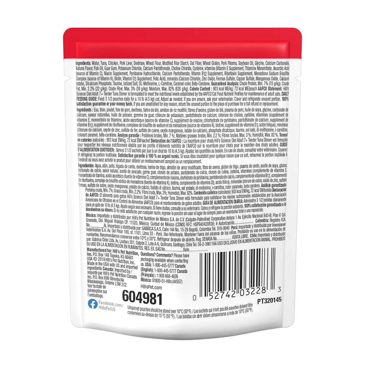 Sénior 7+ souper de thon tendre - nourriture humide pour chat