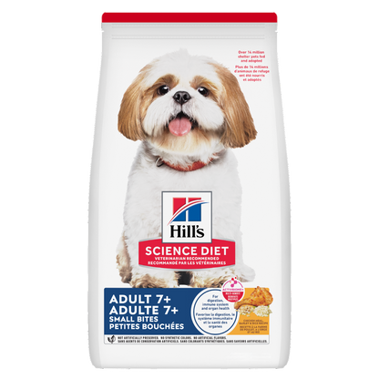 Sénior 7+ petites bouchées poulet, orge et riz - nourriture sèche pour chien