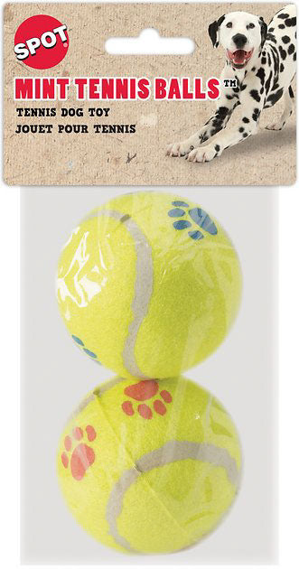 Balles de tennis à motif de pattes 2,5 po (paquet de 2)
