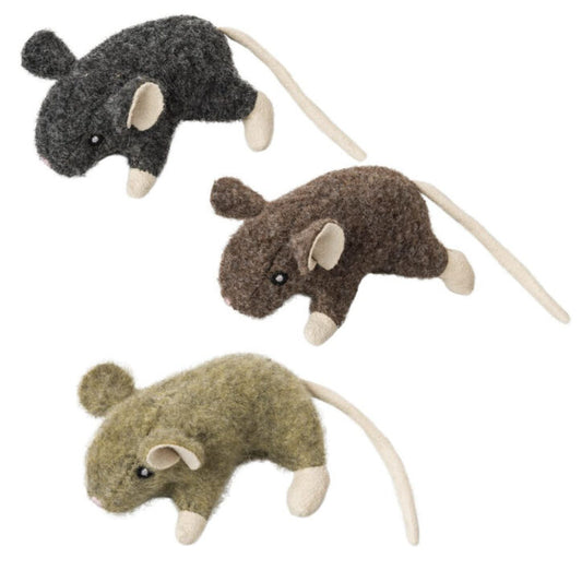 Souris en laine Willie 3,5 po