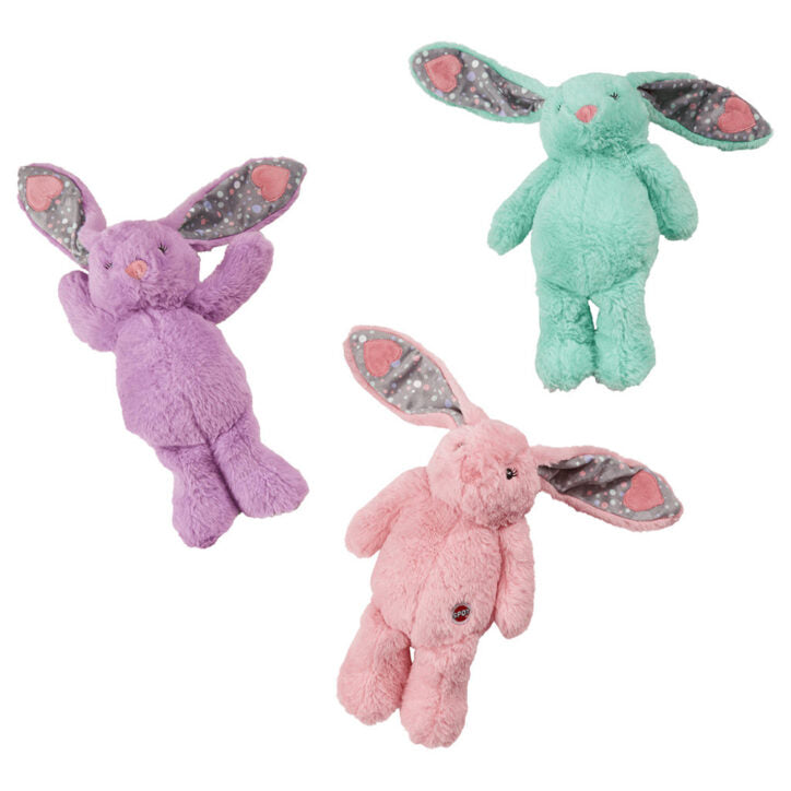 Peluche Soothers lapin avec battements de cœur et lavande 12 po