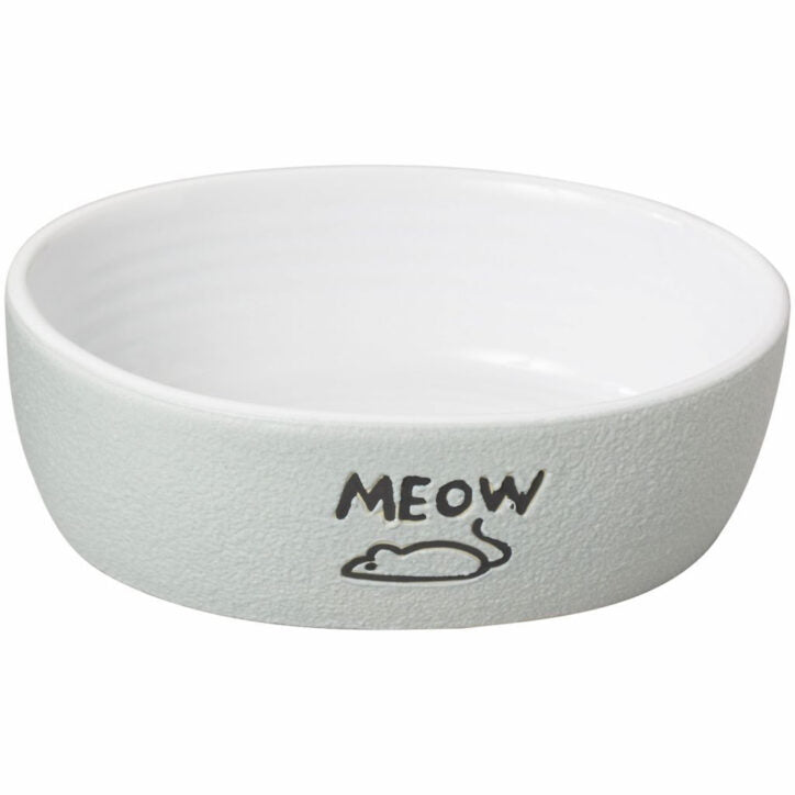 Bol en céramique Nantucket gris pour chat 5 po