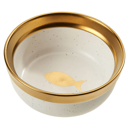 Bol en céramique Malibu doré pour chat 5 po