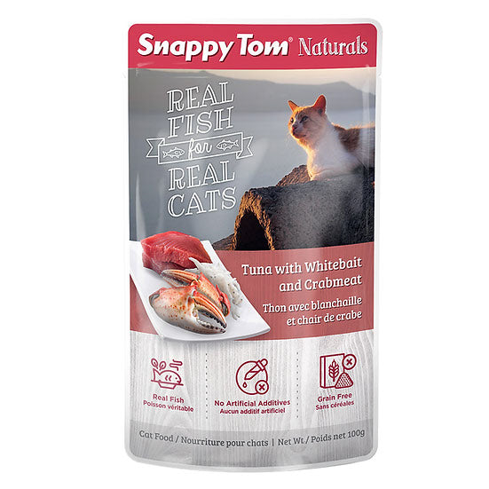 Nourriture humide Naturals au thon, blanchaille et crabe pour chat 100 g