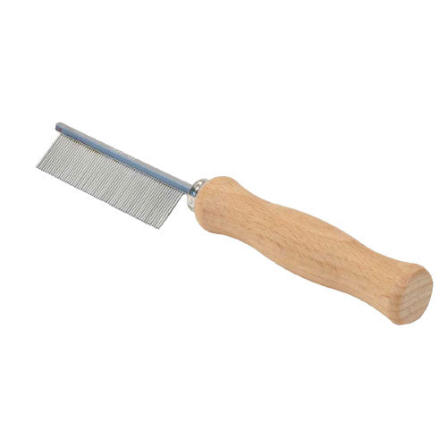 Peigne à puces avec manche en bois