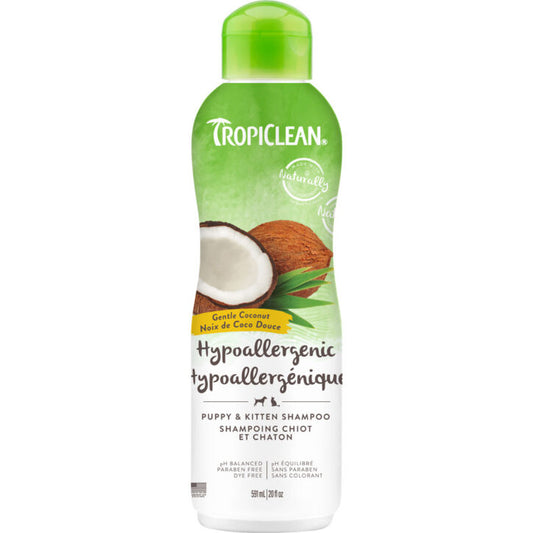 Shampoing hypoallergénique pour chiot et chaton noix de coco 592 ml