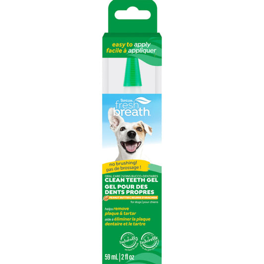 Gel dentaire Fresh Breath pour chien beurre d'arachide 59 ml