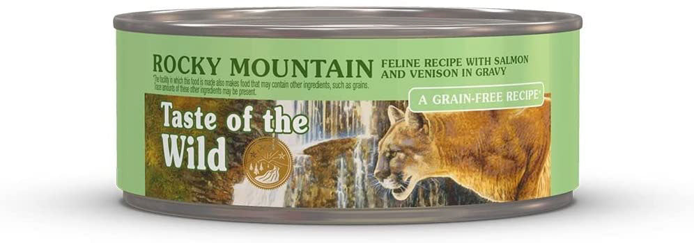 Nourriture humide pour chat Rocky Mountain saumon et venaison 156 g (5,5 oz)