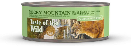 Nourriture humide pour chat Rocky Mountain saumon et venaison 156 g (5,5 oz)