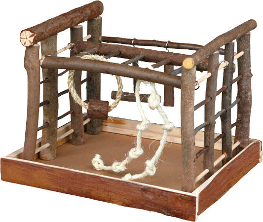 Plateau de jeu en bois naturel Natural Living 35 x 29 x 25 cm