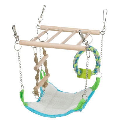 Pont suspendu en osier pour petits animaux 17 x 22 x 15 cm