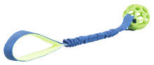 Corde bungee avec balle bleu et vert 7-48 cm